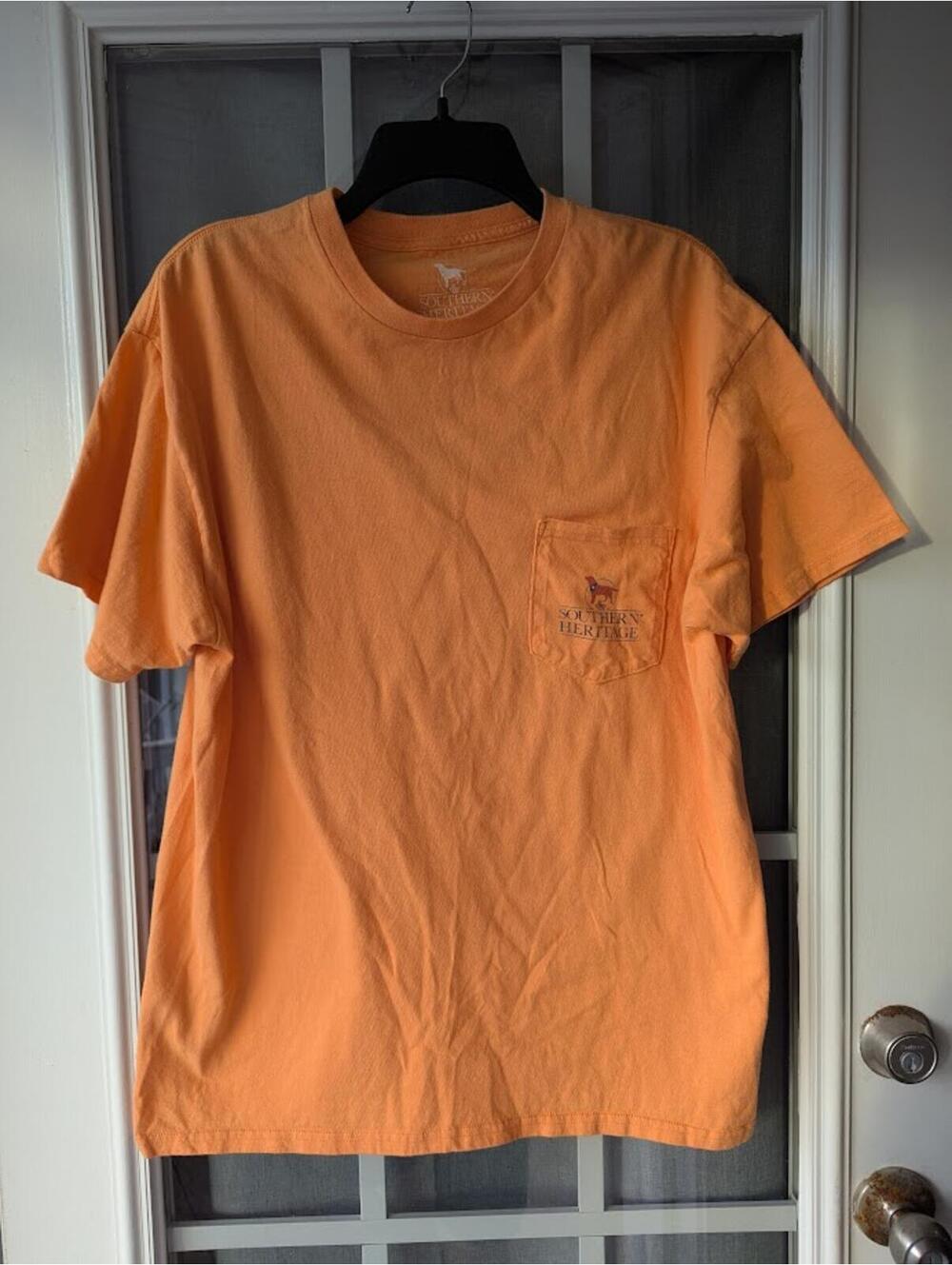 Southern Heritage Shirt Large Orange Southern By Choice Dog Graphic Tee Dog - Picture 2 of 7